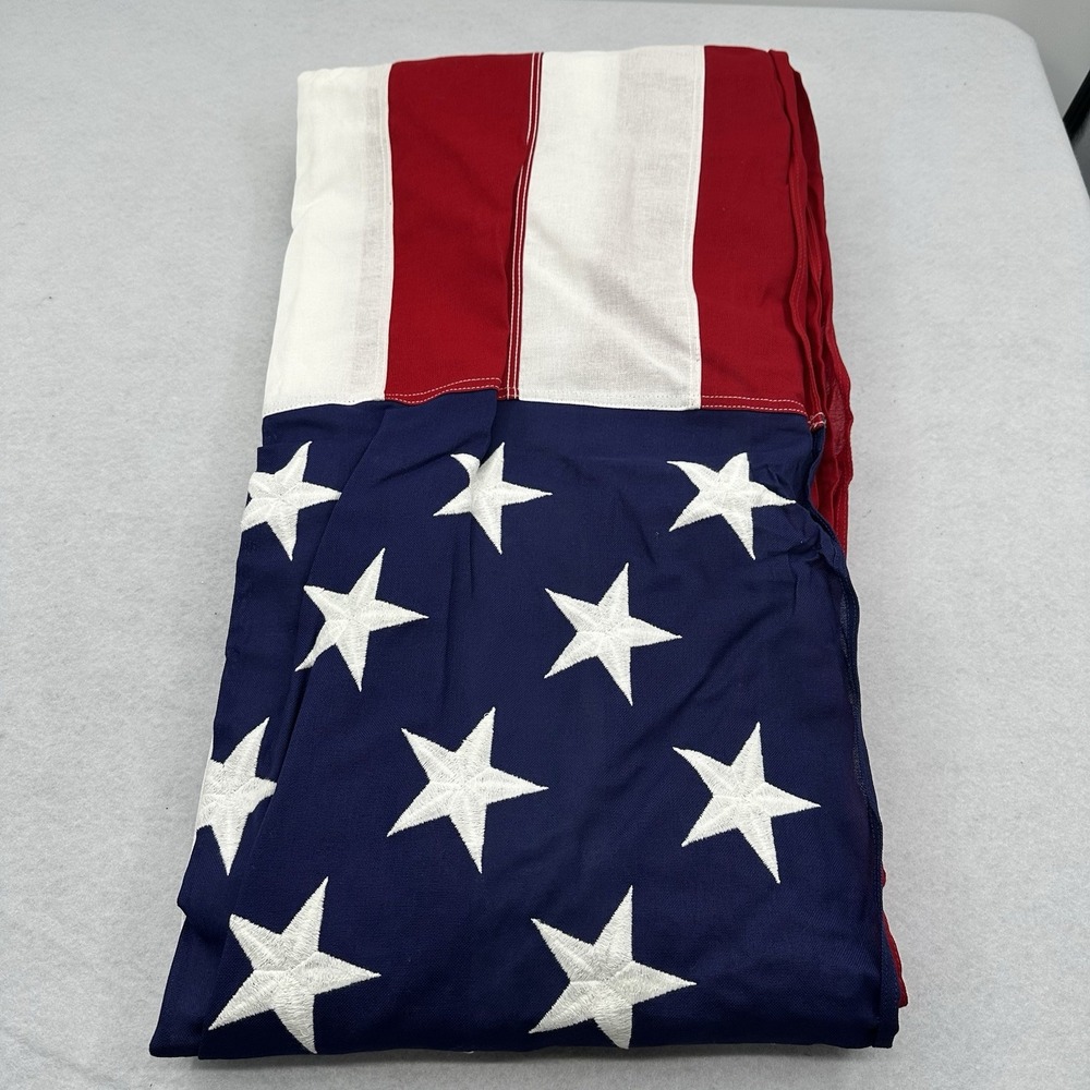 North Bay Industries USA American Flag 100% Cotton 9.5x5ft Stars Stripes